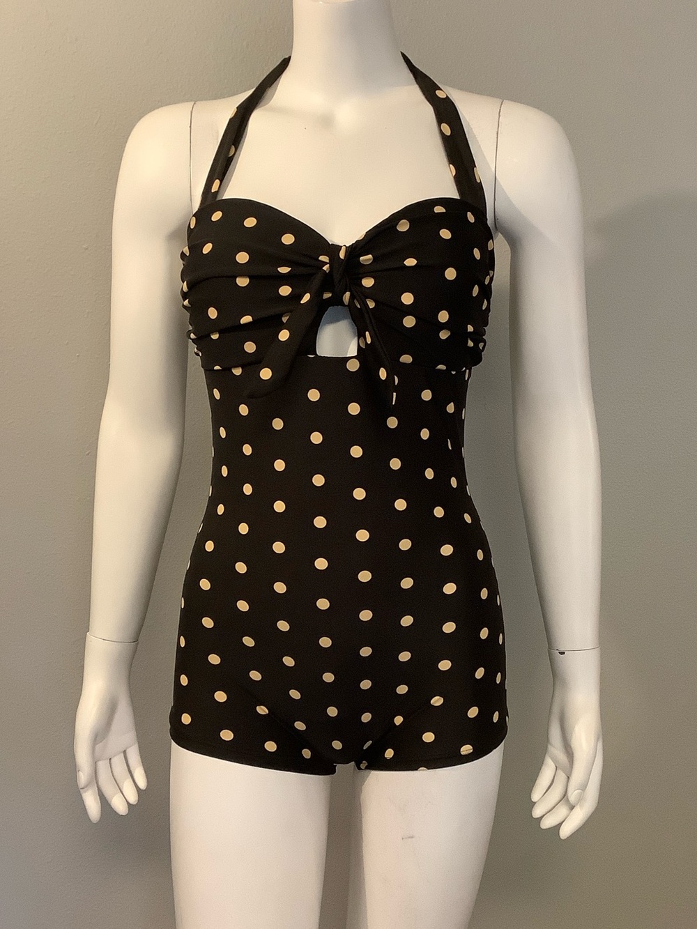 Unique Vintage Halter One-Piece Swim
